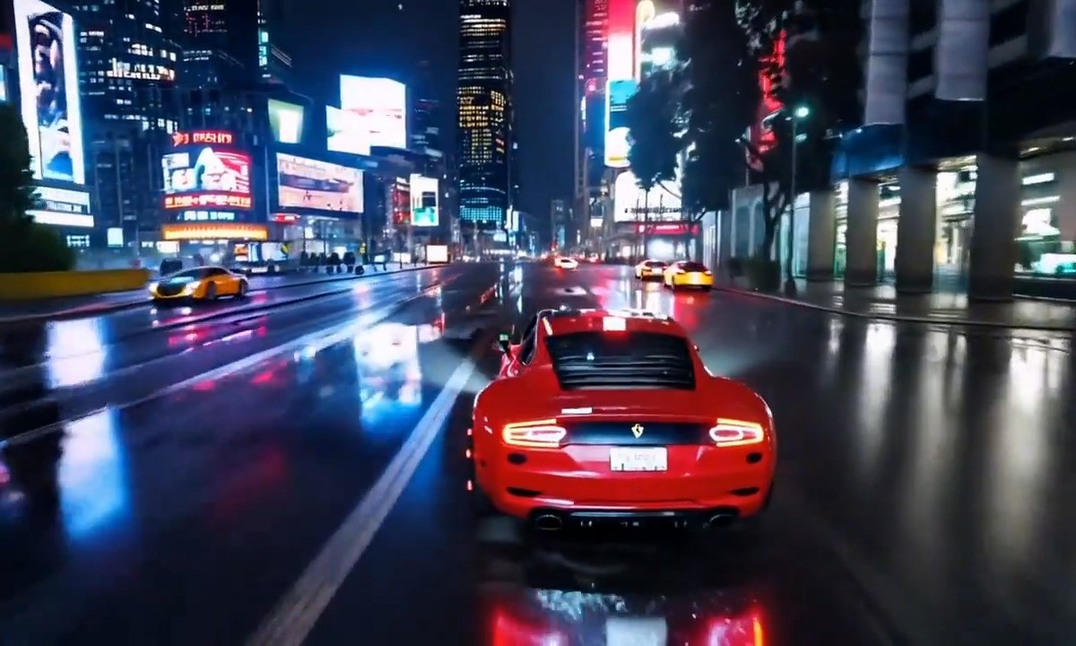 画面看起来很能打 网友分享AI生成的《GTA4》