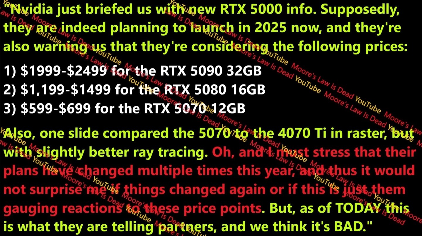 老黄不手软！英伟达RTX50系价格首曝 5090这涨幅迅猛