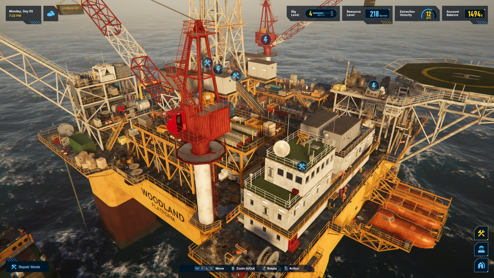 海上钻井平台运营模拟游戏 《Oil Rig Simulator》Steam页面公布